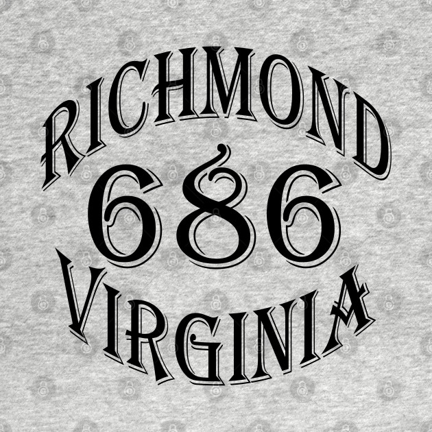 686 RICHMOND VA (BLACK) by DodgertonSkillhause